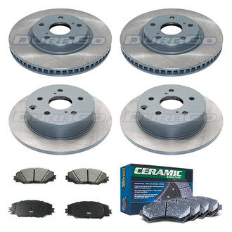 DuraGo® - Titanium Series Plain Front and Rear Brake Kit with Ceramic Pads