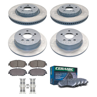 DuraGo® - Titanium Series Plain Front and Rear Brake Kit with Ceramic Pads