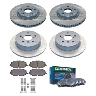 DuraGo® - Titanium Series Plain Front and Rear Brake Kit with Ceramic Pads