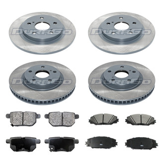 DuraGo® - Titanium Series Plain Front and Rear Brake Kit with Ceramic Pads