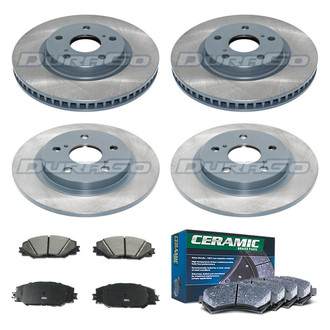 DuraGo® - Titanium Series Plain Front and Rear Brake Kit with Ceramic Pads