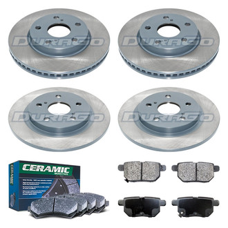 DuraGo® - Titanium Series Plain Front and Rear Brake Kit with Ceramic Pads
