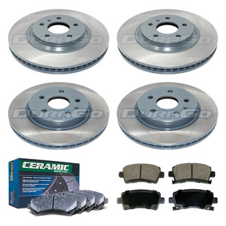 DuraGo® - Titanium Series Plain Front and Rear Brake Kit with Ceramic Pads