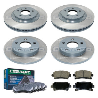 DuraGo® - Titanium Series Plain Front and Rear Brake Kit with Ceramic Pads