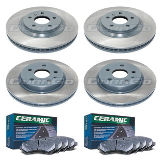 DuraGo® - Titanium Series Plain Front and Rear Brake Kit with Ceramic Pads