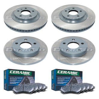 DuraGo® - Titanium Series Plain Front and Rear Brake Kit with Ceramic Pads