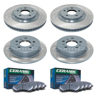 DuraGo® - Titanium Series Plain Front and Rear Brake Kit with Ceramic Pads