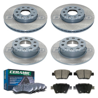 DuraGo® - Titanium Series Plain Front and Rear Brake Kit with Ceramic Pads