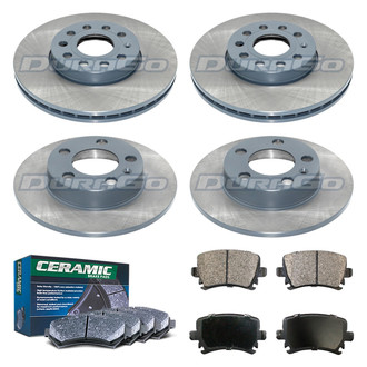 DuraGo® - Titanium Series Plain Front and Rear Brake Kit with Ceramic Pads