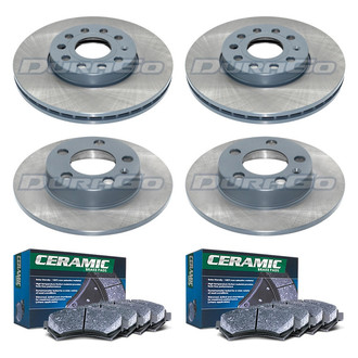 DuraGo® - Titanium Series Plain Front and Rear Brake Kit with Ceramic Pads