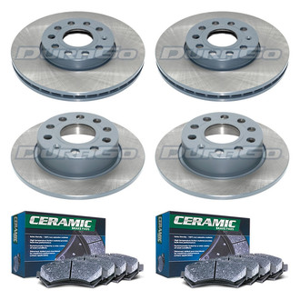 DuraGo® - Titanium Series Plain Front and Rear Brake Kit with Ceramic Pads