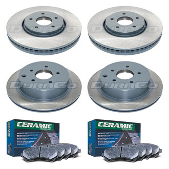 DuraGo® - Titanium Series 1-Piece Plain Brake Kit with Ceramic Brake Pads