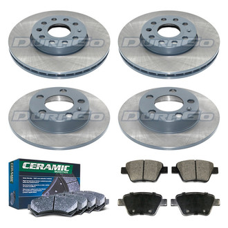 DuraGo® - Titanium Series Plain Front and Rear Brake Kit with Ceramic Pads