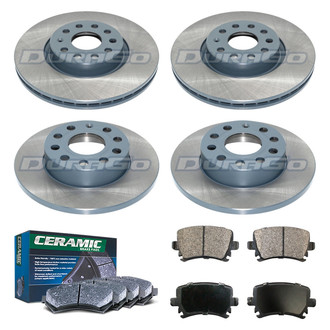 DuraGo® - Titanium Series Plain Front and Rear Brake Kit with Ceramic Pads