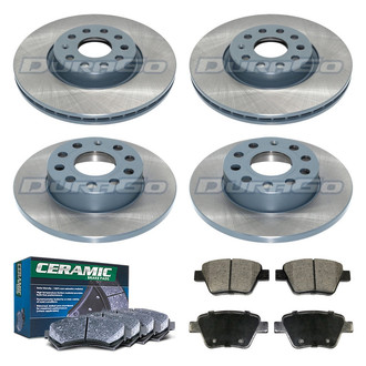 DuraGo® - Titanium Series Plain Front and Rear Brake Kit with Ceramic Pads