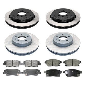 DuraGo® - Titanium Series Plain Front and Rear Brake Kit with Ceramic Pads
