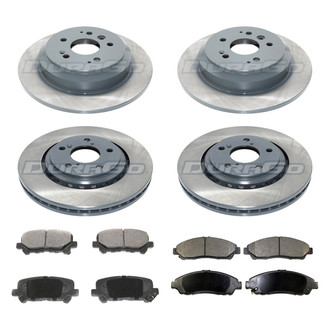 DuraGo® - Titanium Series 1-Piece Plain Brake Kit with Ceramic Brake Pads