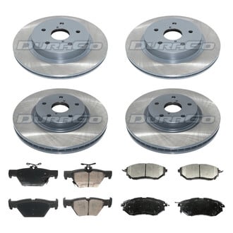 DuraGo® - Titanium Series Plain Front and Rear Brake Kit with Ceramic Pads