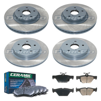 DuraGo® - Titanium Series Plain Front and Rear Brake Kit with Ceramic Pads