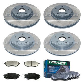 DuraGo® - Titanium Series Plain Front and Rear Brake Kit with Ceramic Pads