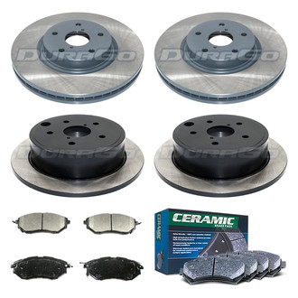 DuraGo® - Titanium Series Plain Front and Rear Brake Kit with Ceramic Pads