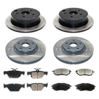 DuraGo® - Titanium Series Plain Front and Rear Brake Kit with Ceramic Pads