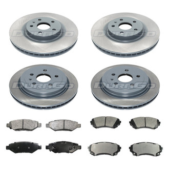 DuraGo® - Titanium Series Plain Front and Rear Brake Kit with Ceramic Pads
