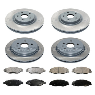 DuraGo® - Titanium Series Plain Front and Rear Brake Kit with Ceramic Pads