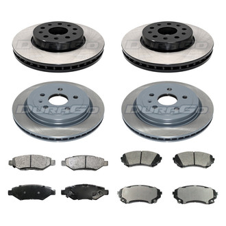 DuraGo® - Titanium Series Plain Front and Rear Brake Kit with Ceramic Pads