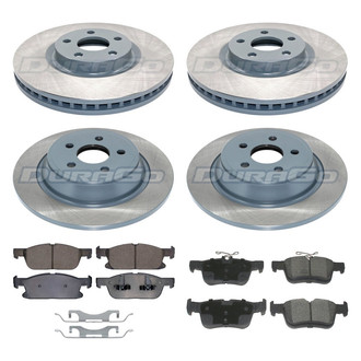DuraGo® - Titanium Series Plain Front and Rear Brake Kit with Ceramic Pads