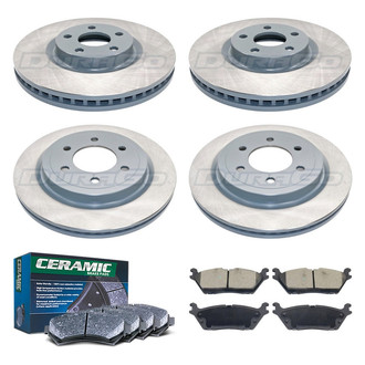 DuraGo® - Titanium Series Plain Front and Rear Brake Kit with Ceramic Pads