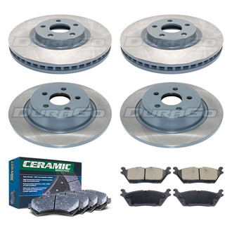 DuraGo® - Titanium Series Plain Front and Rear Brake Kit with Ceramic Pads