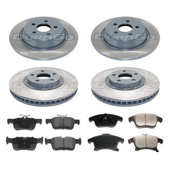 DuraGo® - Titanium Series Plain Front and Rear Brake Kit with Ceramic Pads