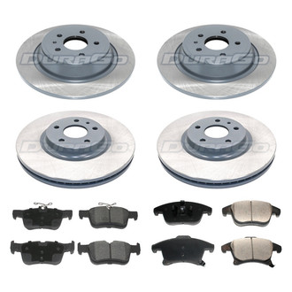 DuraGo® - Titanium Series Plain Front and Rear Brake Kit with Ceramic Pads