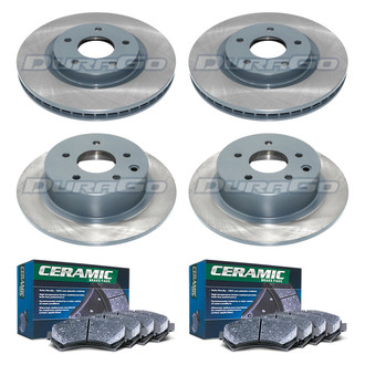 DuraGo® - Titanium Series Plain Front and Rear Brake Kit with Ceramic Pads