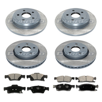 DuraGo® - Titanium Series Plain Front and Rear Brake Kit with Ceramic Pads