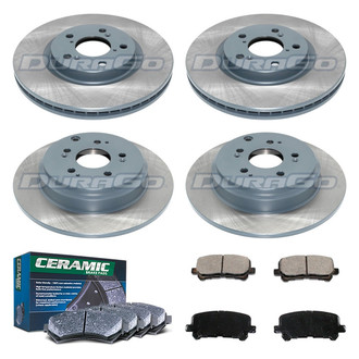 DuraGo® - Titanium Series Plain Front and Rear Brake Kit with Ceramic Pads