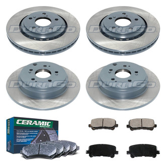 DuraGo® - Titanium Series Plain Front and Rear Brake Kit with Ceramic Pads