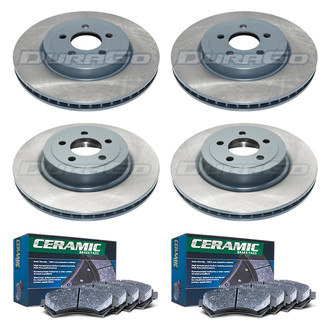 DuraGo® - Titanium Series Plain Front and Rear Brake Kit with Ceramic Pads