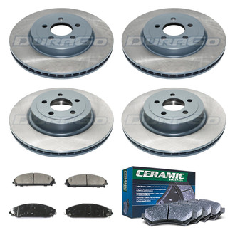 DuraGo® - Titanium Series Plain Front and Rear Brake Kit with Ceramic Pads