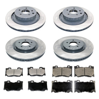 DuraGo® - Titanium Series 1-Piece Plain Brake Kit with Ceramic Brake Pads