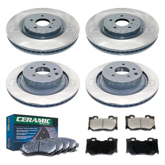 DuraGo® - Titanium Series Plain Front and Rear Brake Kit with Ceramic Pads