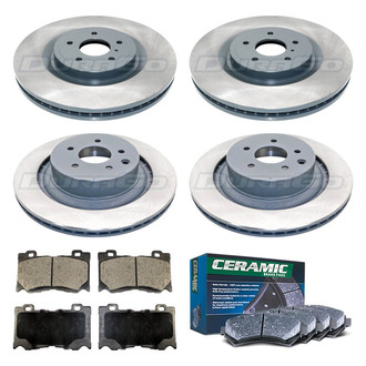 DuraGo® - Titanium Series Plain Front and Rear Brake Kit with Ceramic Pads