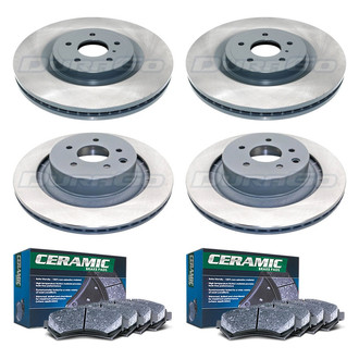 DuraGo® - Titanium Series Plain Front and Rear Brake Kit with Ceramic Pads
