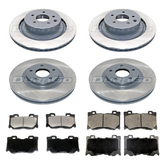DuraGo® - Titanium Series Plain Front and Rear Brake Kit with Ceramic Pads