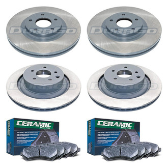 DuraGo® - Titanium Series Plain Front and Rear Brake Kit with Ceramic Pads
