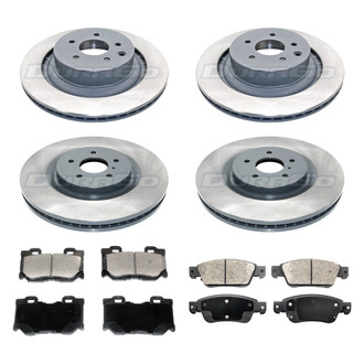 DuraGo® - Titanium Series Plain Front and Rear Brake Kit with Ceramic Pads