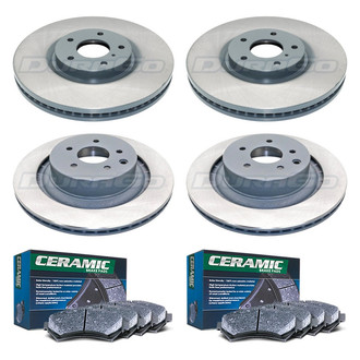 DuraGo® - Titanium Series Plain Front and Rear Brake Kit with Ceramic Pads