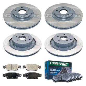 DuraGo® - Titanium Series Plain Front and Rear Brake Kit with Ceramic Pads