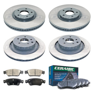 DuraGo® - Titanium Series Plain Front and Rear Brake Kit with Ceramic Pads